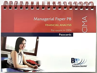 CIMA Passcards Managerial Paper P8 Financial Analysis Study Revision Exams 2 BPP • £4.98