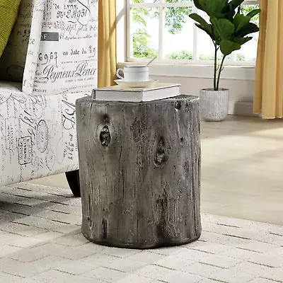 FirsTime & Co.� Gray Arbor Log Table American Crafted Weathered Gray 15 X 14 • $107.38
