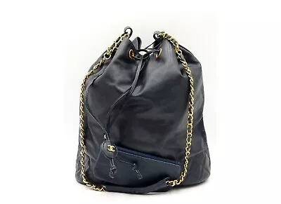 Chanel 1990s Drawstring Bucket Shoulder Bag With Pochette • $1914