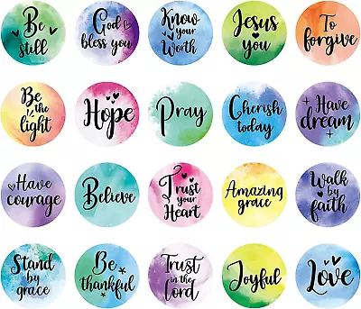 480 Pieces Inspirational Bible Verse Stickers Motivational Scripture Round Bible • $11.40