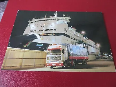 P & O Ferries Pride Of Bilbao. Night Shot Portsmouth  Postcard • £1.95