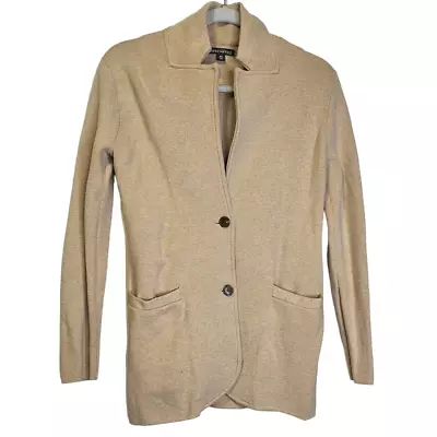 J.Crew XS Camel Cotton Sweater Blazer Classic Career Minimalist Knit Jacket  • $28