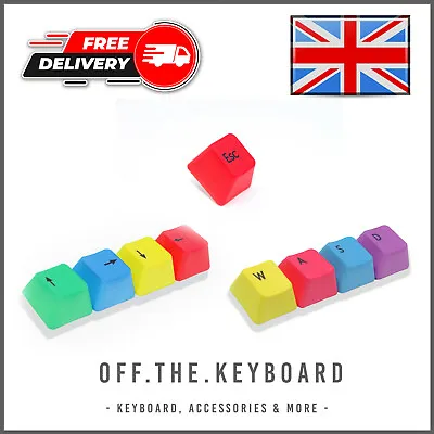 £2.50 • Buy Keycap Keycaps Set Cherry MX Keyboards Multi-Colour Esc Arrow WASD UK English