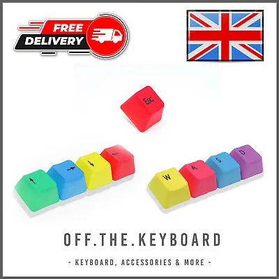 Keycap Keycaps Set Cherry MX Keyboards Multi-Colour Esc Arrow WASD UK English • £4.99