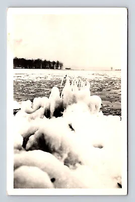 RPPC Ice On Mille Lacs Lake Minnesota MN Real Photo Postcard • $4.96