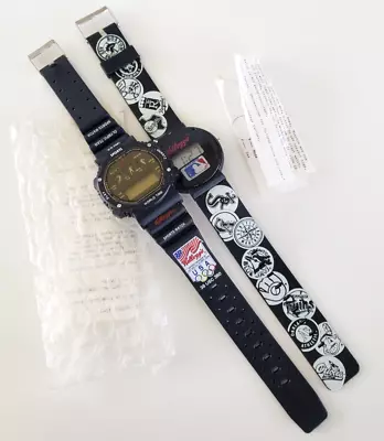 2 Promotional Kelloggs LCD Digital Watch Lot AsIs Olympics Baseball Plastic Vtg • $29.10