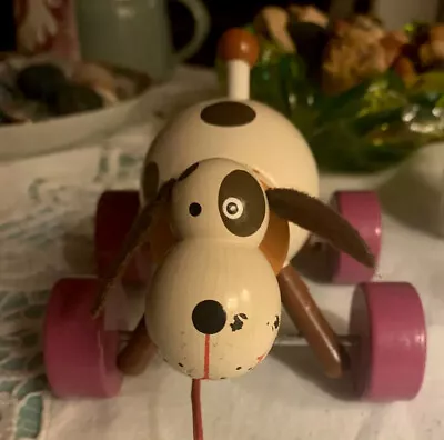 £6 • Buy Wooden Pull Along Dog