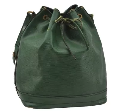 Authentic Louis Vuitton Epi Noe Shoulder Drawstring Bag Green M44004 LV 9720I • $245