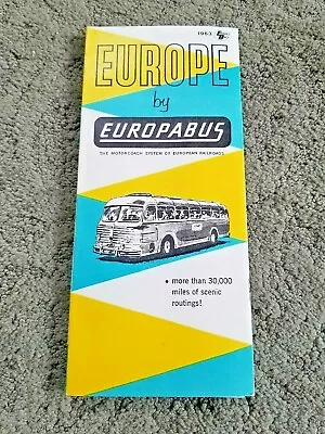 VTG 1963 Europabus Motor Coach Tours System Of The European Railways Guide • $17.95