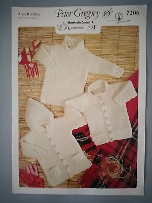 £5.02 • Buy CHILD DUFFLE COAT/JACKET/SWEATER, 50-75cm 10ply, PETER GREGORY Knit.Pattern 7206