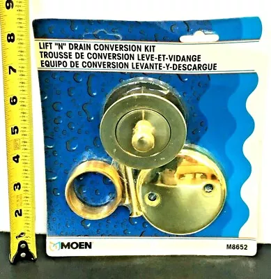 *NEW* Moen M8652 -LIFT N DRAIN CONVERSION KIT Tub And Shower Drain Brushed Gold • $86.99