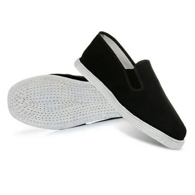 Adults/Kids Martial Arts Karat Kung Fu Shoes Slippers Tai Chi Pumps Cotton Sole • £11.69