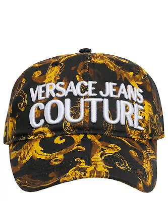 Versace Jeans Couture Baseball Cap Men E76GAZK10-EZG267_EG89 Black - Gold • $107.80