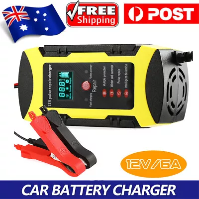 6A 12V Car Battery Charger Automatic Smart Caravan Motorcycle Truck Fast Ship • $21.99