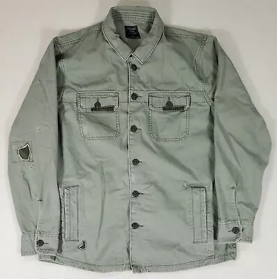 Abercrombie & Fitch Military Style Work Chore Field Shirt Jacket Mens XXL • $49.99