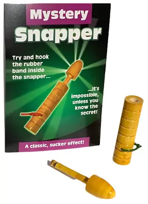 Deluxe WOODEN JUMBO SNAPPER Mystery Toy Joke Gag Magic Trick Wood Puzzle Pocket • $11.95