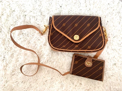 $175 • Buy Vintage Gucci Crossbody With Matching Wallet With Certificate Of Authenticarion