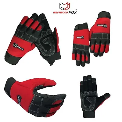 £4.75 • Buy Work Safety Gloves Gardening Cut Resistant Red Heavy Duty Winter Builders Glove