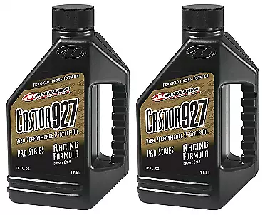 2 Bottles Of Maxima 23964 Castor 927 2-Stroke Racing Premix Oil - 64 Oz. Bottle • $78