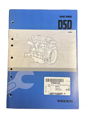 Volvo Service Repair Workshop Engine Manual D5D-Edition A • $50