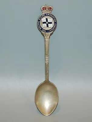 Vintage The Pacific Steam Navigation Company Spoon (EPNS) With Enamel Badge • £2