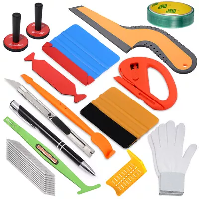 $35.10 • Buy Car Vinyl Wrap Tools Kit 5M Line Knifeless Tape Squeegee Blades Scraper Set AUS