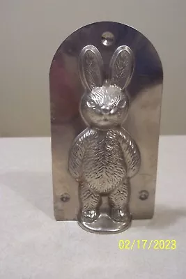 VTG Easter Chocolate Candy Mold Bunny Rabbit Tin Metal Unmarked No Clamps • $24