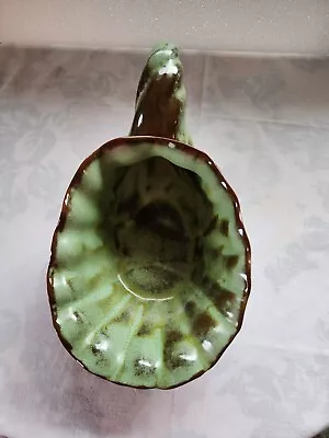 Frankoma Pottery Cornucopia Planter Bowl 222 Prairie Green Glaze Vintage USA • $21.50