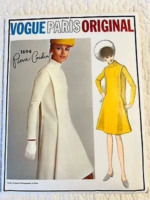 Pierre Cardin VOGUE PARIS ORIGINAL Size 14/34B Semi Fitted Dress Pattern • $22.99