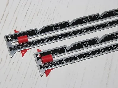 Sewing & Knitting Gauge Size Measure Ruler With Sliding Adjustable Marker  • £2.65