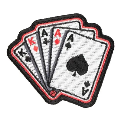 Full House Aces Over Kings Poker Patch Gambling Patches • $4.99