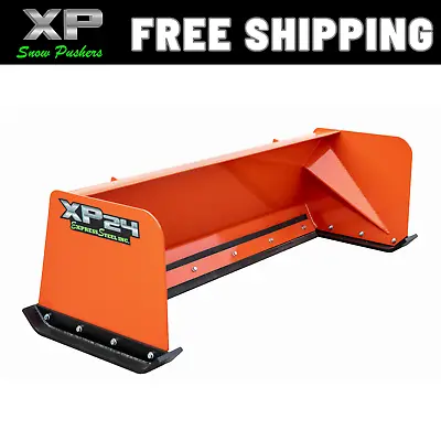 6' Xp24 Kubota Orange Snow Pusher Box - Skid Steer Quick Attach - Free Shipping • $1700