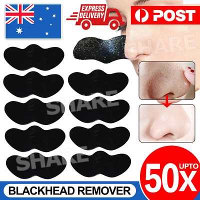 $5.95 • Buy UPTO 50X Blackhead Remover Nose Face Mask Strips Black Head Pore Acne Clean Mask