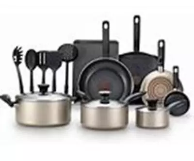 T-FAL Culinaire 16 Piece Nonstick Aluminum Cookware Set • $134.99