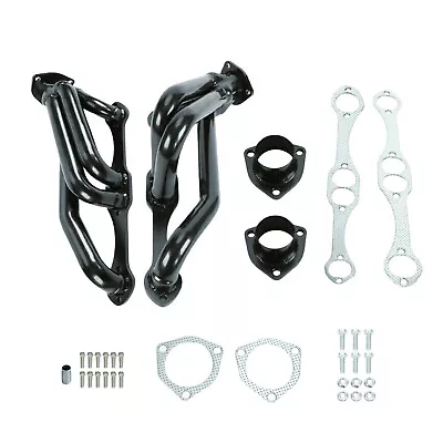 1xBlack Engine Swap SS Headers For Small Block Chevy Blazer S10 S15 2WD 350 V8Ec • $184.99