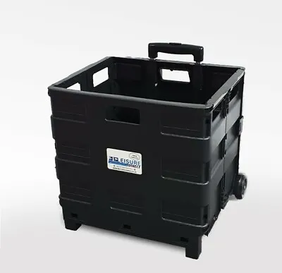 £24.95 • Buy Leisure Direct Folding Heavy Duty Shopping Boot Cart Crate Trolley Wheels 40kg