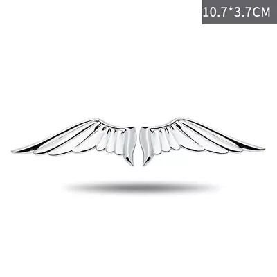 Pair Chrome Metal Angel Wings Auto Car Motorcycle Emblem Badge Decal Sticker • $8.82