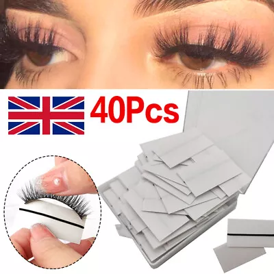 £2.88 • Buy UK 40 Pieces/Box Reusable Self-Adhesive Eyelash Glue Strip False Eyelashes Black