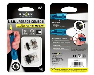NEW Nite Ize LED Upgrade Combo II Fits AA Mini Maglite Mag-Lite LED Push Button • $11.99