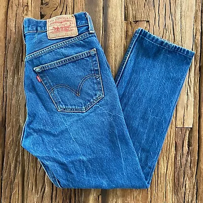 Levi's 501 Jeans Men's 33 Blue Denim Straight Fit Pants Actual 30 X 26 • $29.77