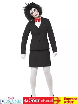 Ladies Saw Jigsaw Creepy Costume Halloween Movie Horror Scary Puppet Mask • $62.50