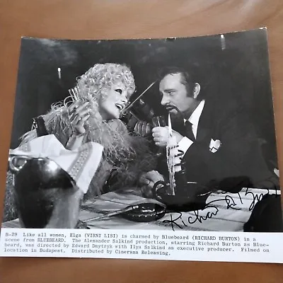Richard Burton SIGNED 1972 Photo Movie Actor Bluebeard Liz Taylor Virginia Wolfe • $49