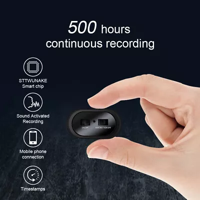 500 Hours Recording Mini Voice Activated Recorder Hidden Spy Listening Device • $29.40