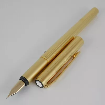 Montblanc Vintage Noblesse 20K Gold Plated Fountain Pen EF FREE SHIPPING • $179