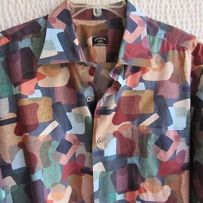 Maus & Hoffman Astratto Art Shirt Mens Button Up Long Sleeve Sport Print New • $85