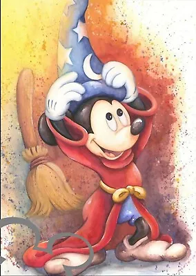 Disney Mickey Mouse Art Print A4 Poster Picture Nursery Watercolour Effect • £4