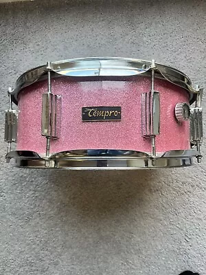 Vintage Tempro Snare Drum 5.5x14 Pink Sparkle 8 Lug Exc. Cond. Fat Vintage Tone! • $300