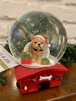 Jingles And Joy Snow Globe Terrier Musical Merry Christmas • $36