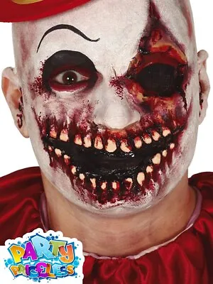 Latex Mouth Scar Prosthetic Clown Smile Make Up Halloween Zombie Fancy Dress • £6.75