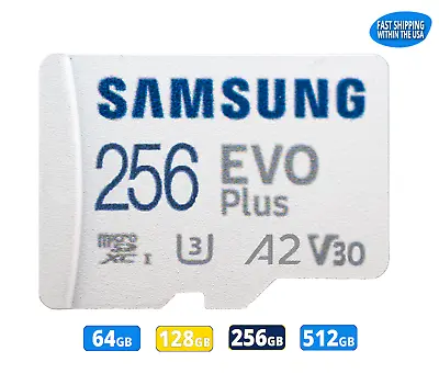 Samsung Micro SD Card Evo Plus 64GB 128GB 256GB 512GB Smartphone & Tablet Lot • $7.49